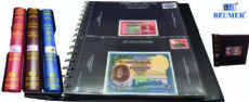 Albumes y Hojas BBB-BEUMER  Ilustradas,  para BILLETES DE ESPAÑA con cajetin